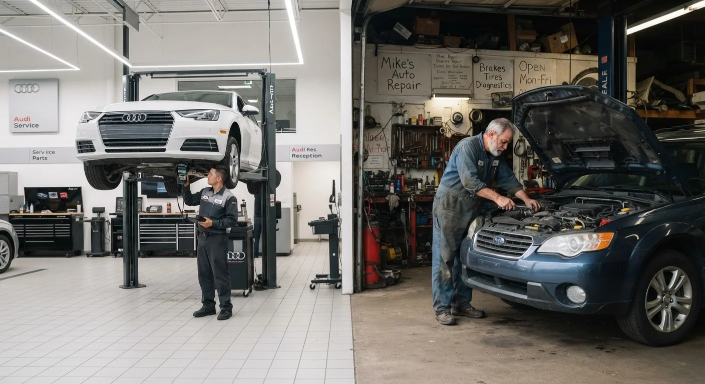 Dealer Service Center vs. Independent Mechanic: Pros and Cons