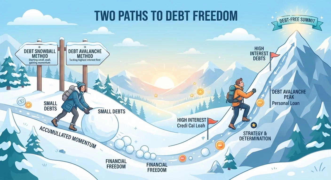 Debt Snowball vs. Debt Avalanche: Two Payoff Strategies Compared